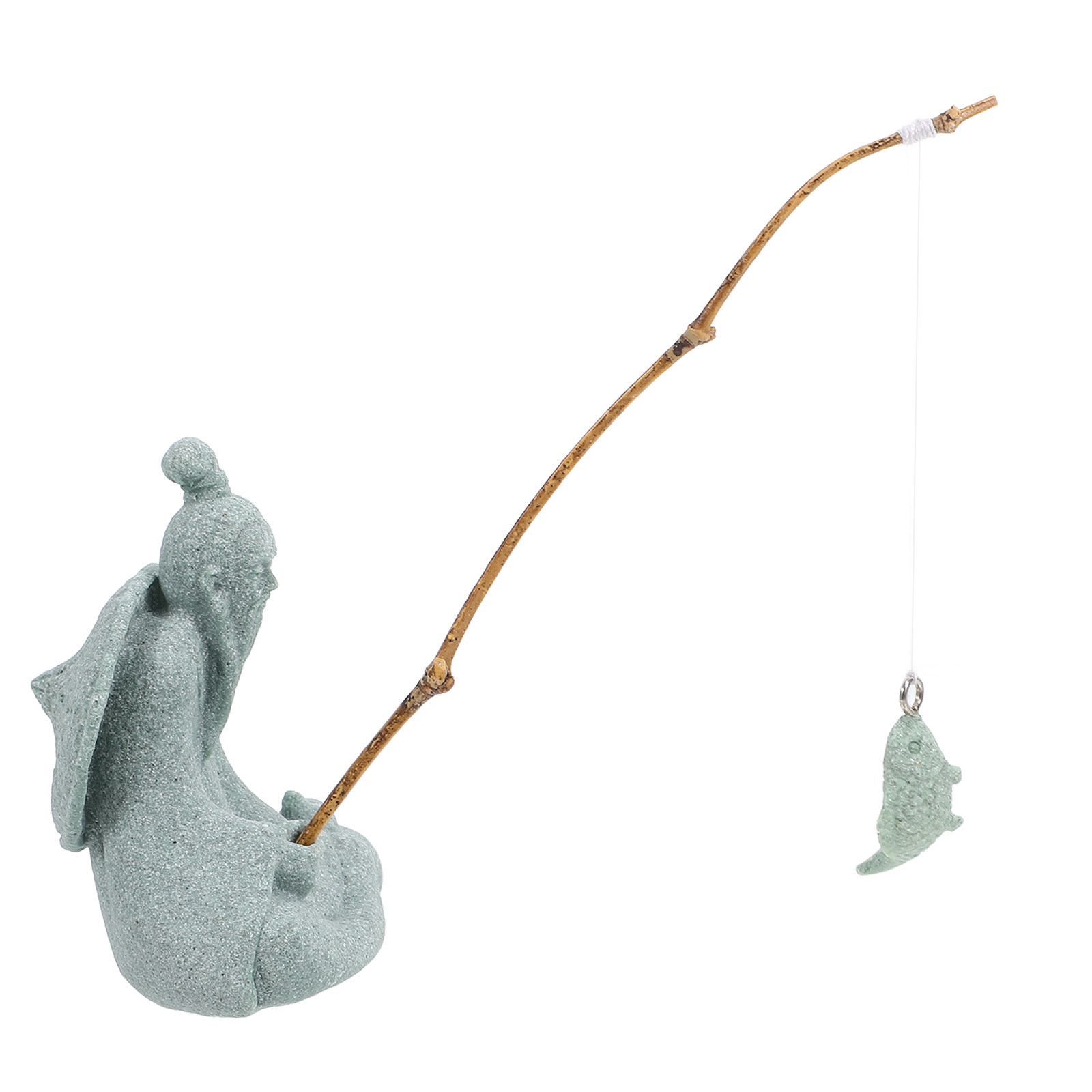 Estátua Delicada de Pescador e - Bonsai Garden Design avaliação e preço