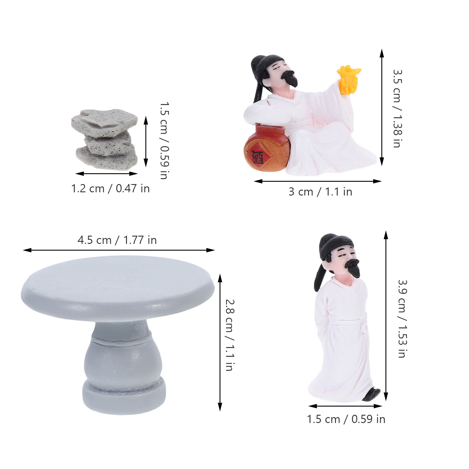 Conjunto de 4 Peças de Mesa e  - Bonsai Zen Garden Set avaliação e preço